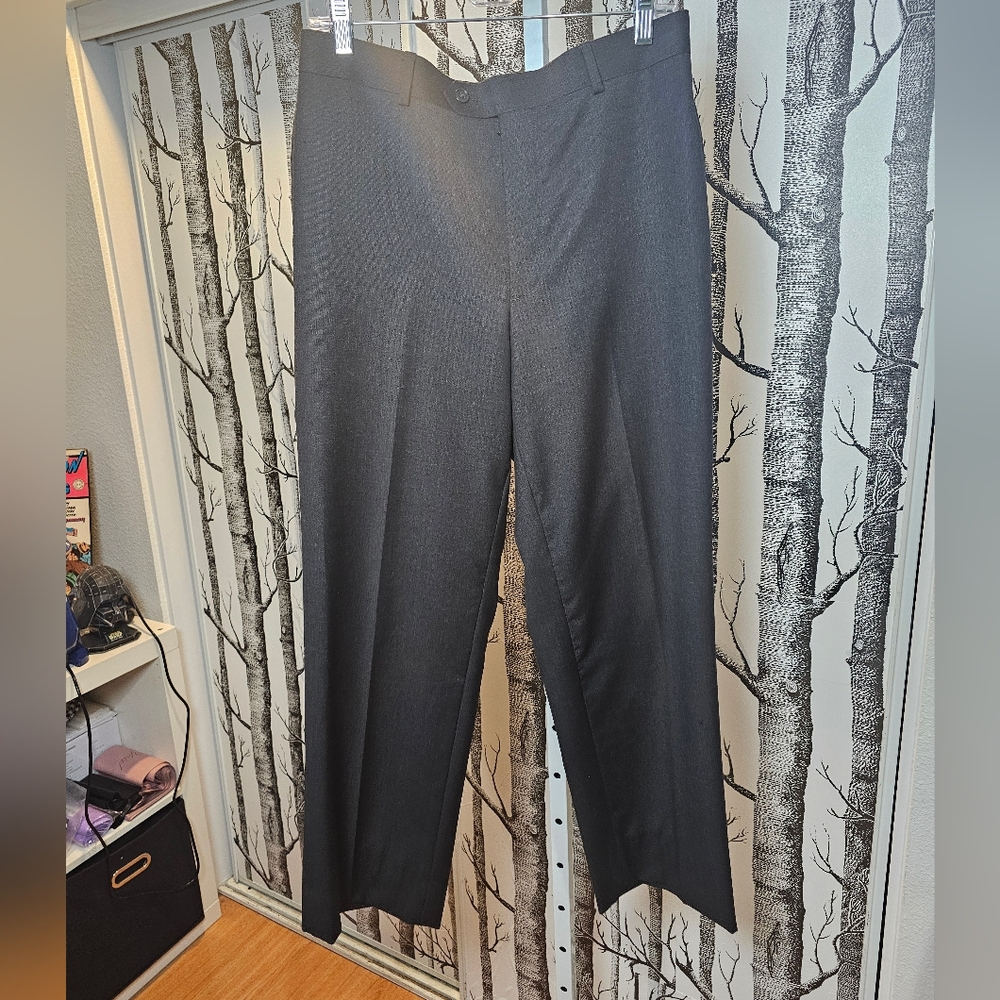 Wilke Rodriguez Mens Suit Trousers  33x30 Dark Grey